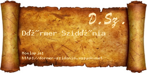 Dörmer Szidónia névjegykártya